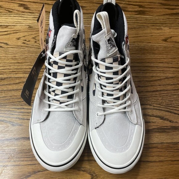 VANS Sk8-Hi MTE-2 All Weather Marshmallow Checkerboard Gum Boot Women's size 9 - Picture 4 of 8